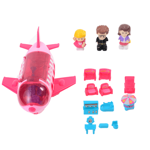 Avião com Mini Figuras - My Little Girls - Com Luz - ST Import