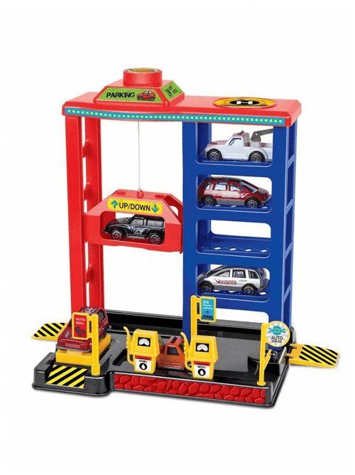 Playset com Carrinhos - Garagem com Elevador - Yestoys