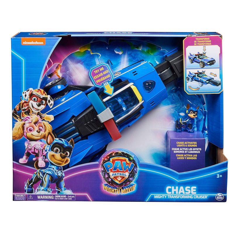 Veiculo-Transformavel-com-Mini-Figura---Carro-de-Patrulha-do-Chase---Patrulha-Canina---Um-Filme-Superpoderoso---Com-Som-e-Luz---40-cm---Sunny-2