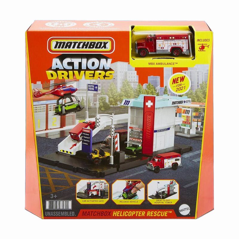 MATGVY82-GVY83---Playset-com-Carrinho---Resgate-de-Helicoptero---Matchbox---Action-Drivers---Mattel-2