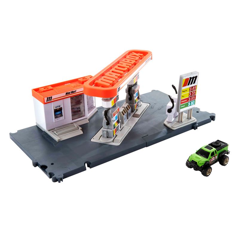 MATGVY82-GVY84---Playset-com-Carrinho---Posto-de-Gasolina---Matchbox---Action-Drivers---Mattel-1