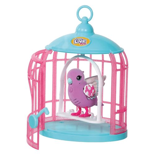 Brinquedo Interativo - Passarinho na Gaiola - Little Live Pets - Som e Luz - Fun