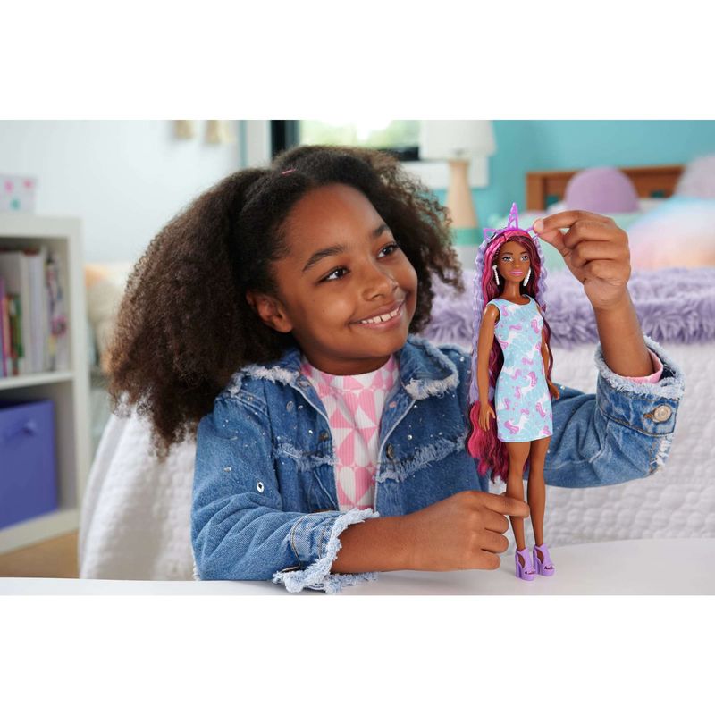 MATHKT95-HKT99---Boneca-Barbie---Totally-Hair---Cabelo-Rosa-Neon---Mattel-6