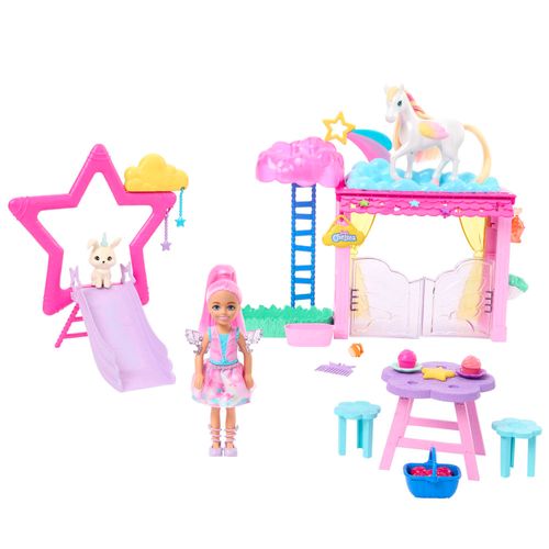 Playset com Mini Boneca Barbie - A Touch of Magic - Chelsea e Pégaso - Color Change - Mattel