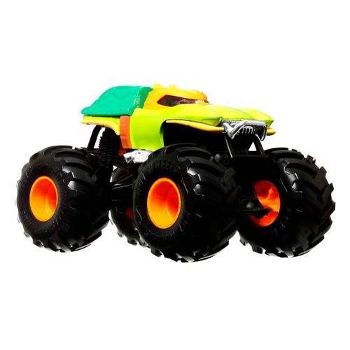 Carrinho Hot Wheels - Monster Trucks - Michelangelo - Teenage Mutant Ninja Turtles - 1:24 - 20 cm - Mattel