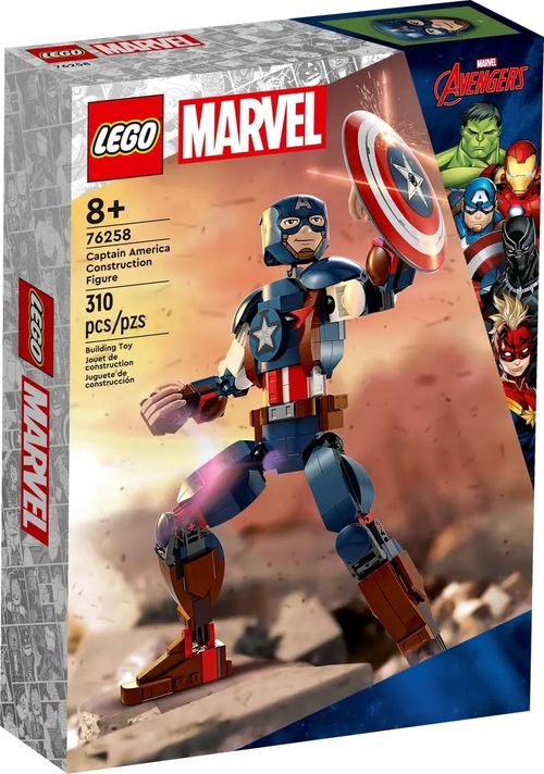 LEGO Marvel - Figura do Capitão América - 310 Peças - 76258