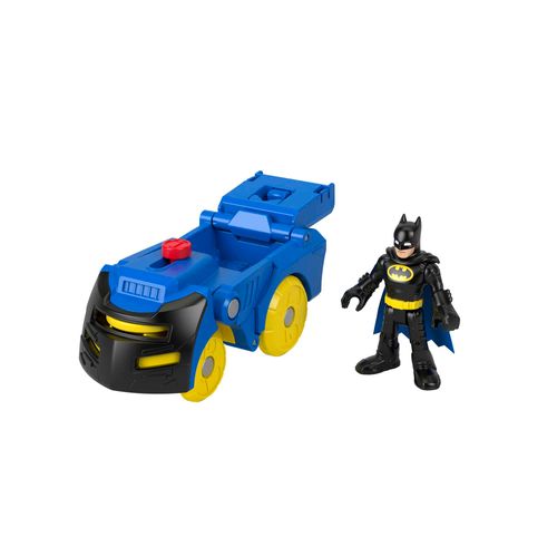 Figura Head Shifters - Batman e Batmóvel - DC Comics - Imaginext - 14 cm - Fisher-Price