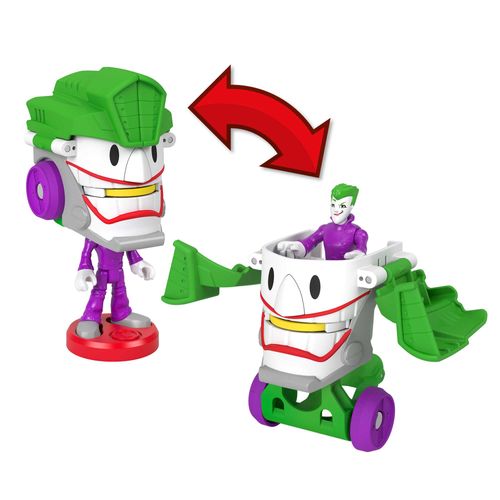 Figura Head Shifters - Joker e Jokermóvel - DC Comics - Imaginext - 14 cm - Fisher-Price