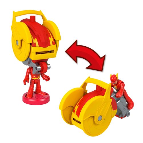 Figura Head Shifters - The Flash e Speed Force Cycle - DC Comics - Imaginext - 14 cm - Fisher-Price