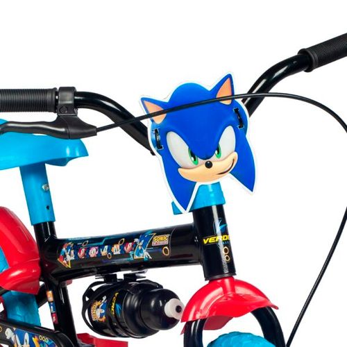 Bicicleta Infantil Aro 12 - Sonic The Hedgehog - Sonic - Preta e Azul - Verden