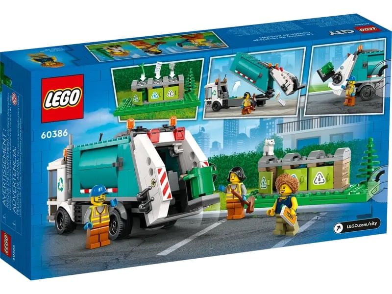 LEGO-City---Caminhao-de-Reciclagem---261-Pecas---60386-9