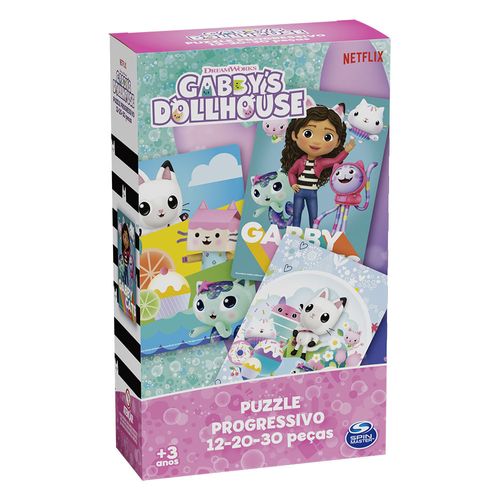 Puzzle Progressivo 3 em 1 - Casa da Gabby - Grow