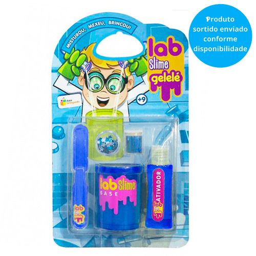 Kit Slime com Glitter - Lab Slime - Gelelé - Sortido - Doce Brinquedo