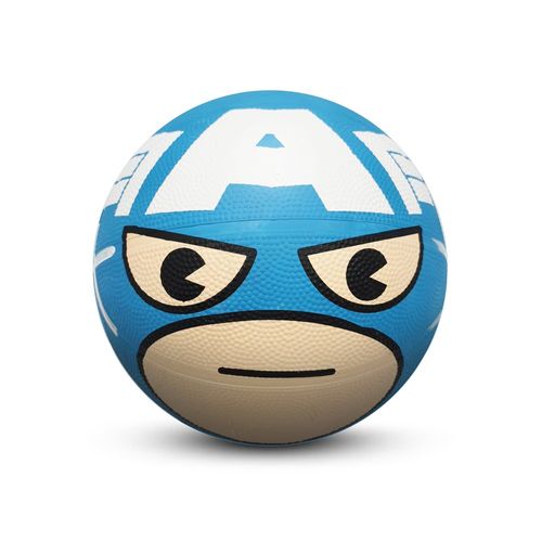 Mini Bola de Basquete - Capitão América - Coleção Rostos - Marvel - Tamanho 3 - Roppe