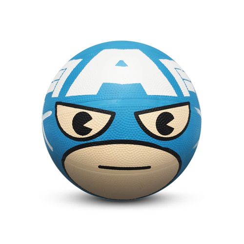 Mini Bola de Basquete - Capitão América - Coleção Rostos - Marvel - Tamanho 3 - Roppe