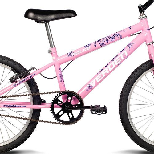 Bicicleta Juvenil Aro 20 - Folks - Rosa - Verden