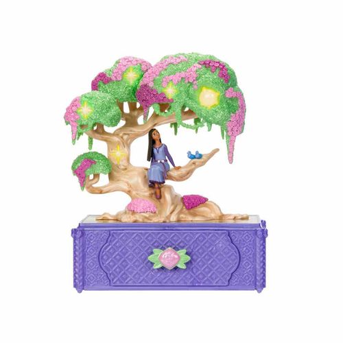 Caixinha de Jóias Musical da Asha - Filme Wish - Disney - Com Luz e Som - 20 cm - Sunny