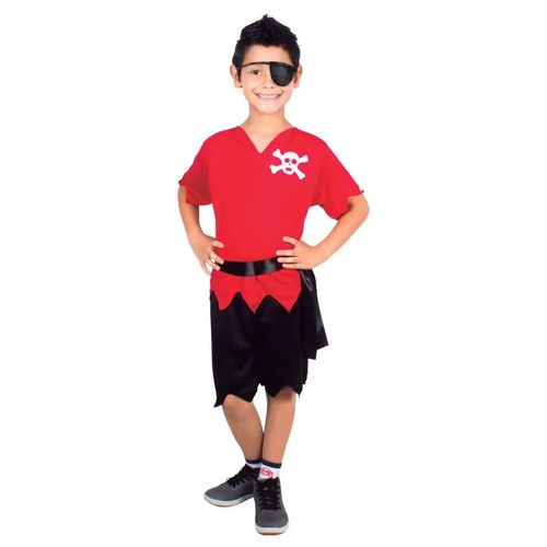 Fantasia Infantil - Pirata com Tapa Olho - Tamanho P - Brink Model