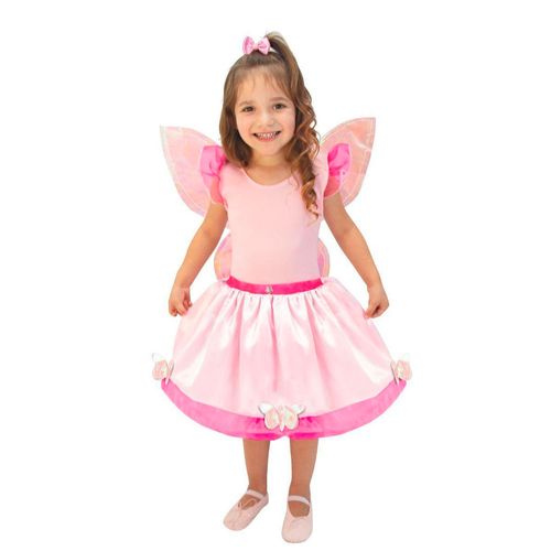 Fantasia Infantil - Borboleta - Rosa - Tamanho M - Brink Model