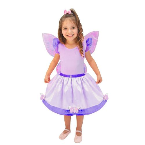 Fantasia Infantil - Borboleta - Lilás - Tamanho G - Brink Model