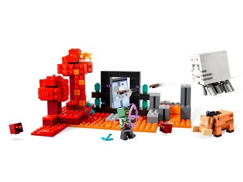 LEGO Minecraft - A Emboscada no Portal do Nether - 352 Peças - 21255