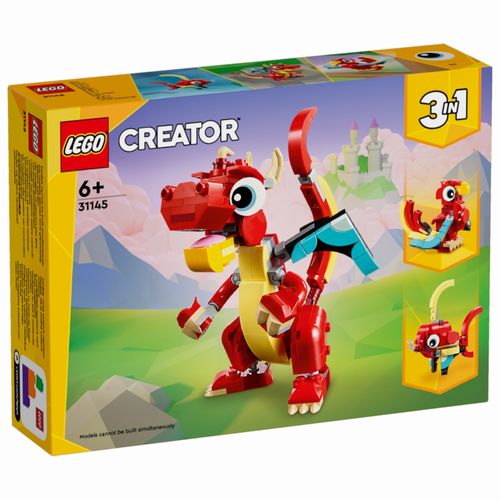 LEGO Creator 3 em 1 - Dragão Vermelho - 149 Peças - 31145