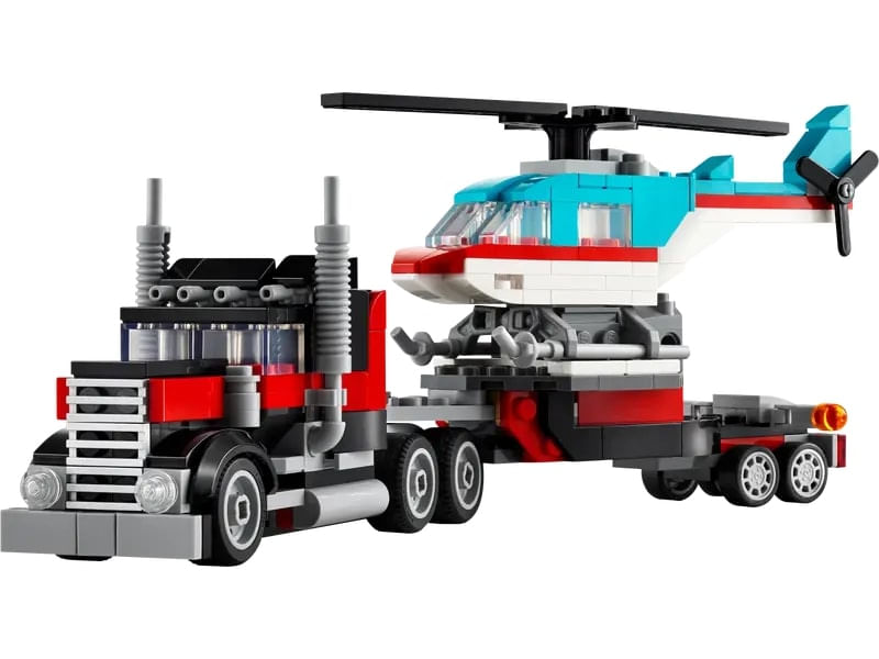 LEG31146---LEGO-Creator-3-em-1---Caminhao-de-Plataforma-com-Helicoptero---270-Pecas---31146-2