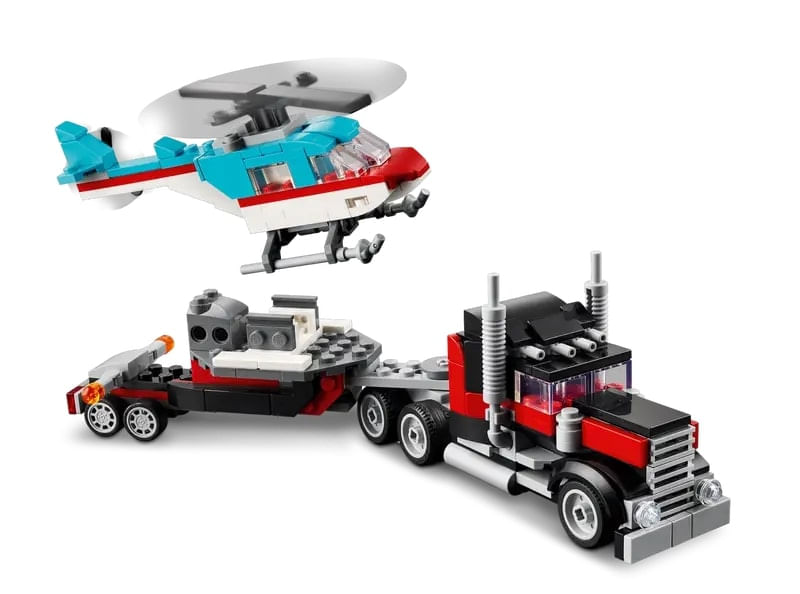 LEG31146---LEGO-Creator-3-em-1---Caminhao-de-Plataforma-com-Helicoptero---270-Pecas---31146-3