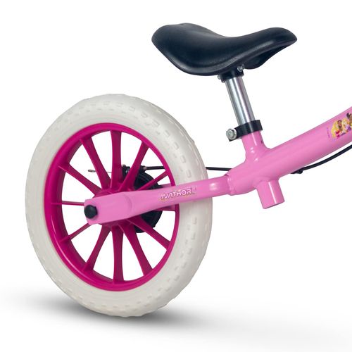 Bicicleta Infantil Aro 10 - Princesas - Balance Bike - Rosa - Nathor