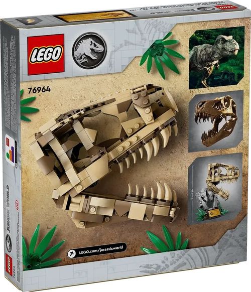 LEGO Jurassic World - Fósseis de Dinossauros: T-Rex - Caveira - 577 Peças - 76964