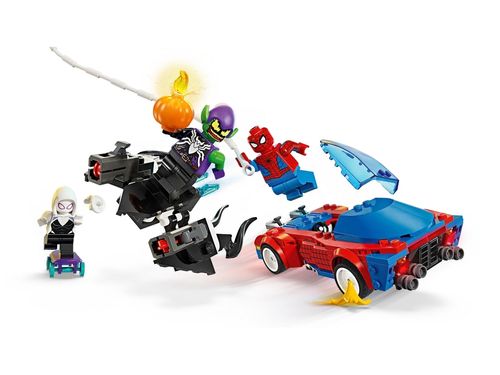 LEGO Marvel Spider-Man - Carro de Corrida Homem-Aranha e Duende Verde Venom - 227 Peças - 76729