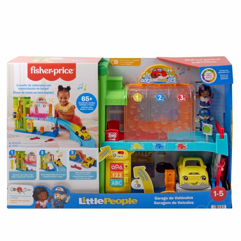 MATHRC62---Playset-com-Mini-Figuras---Garagem-de-Veiculos---Little-People---Som-e-Luz---Fisher-Price-1