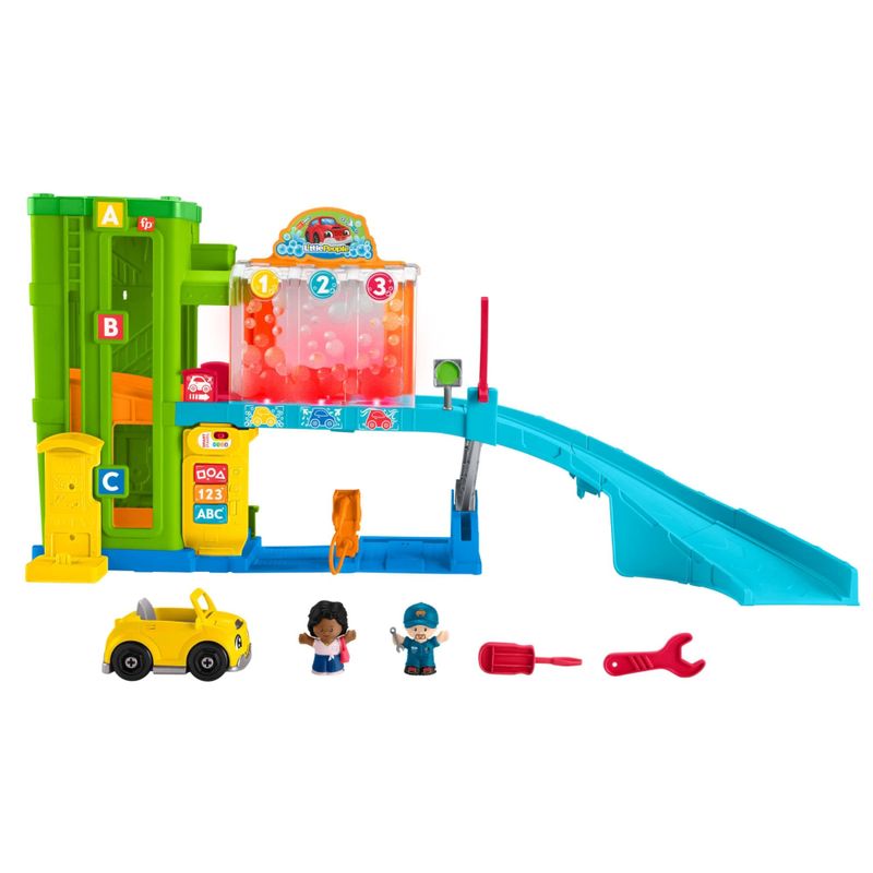 MATHRC62---Playset-com-Mini-Figuras---Garagem-de-Veiculos---Little-People---Som-e-Luz---Fisher-Price-2