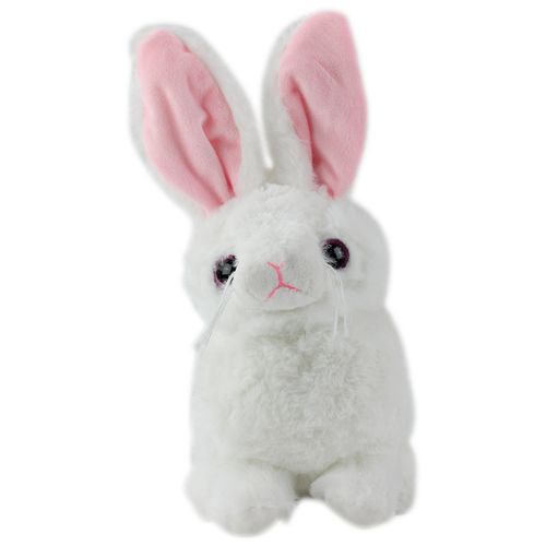 Pelúcia de Páscoa - Coelho Orelhudo - Branco - 19 cm - BBR Toys