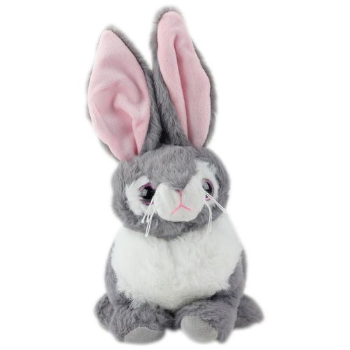 Pelúcia de Páscoa - Coelho Orelhudo - Cinza - 19 cm - BBR Toys