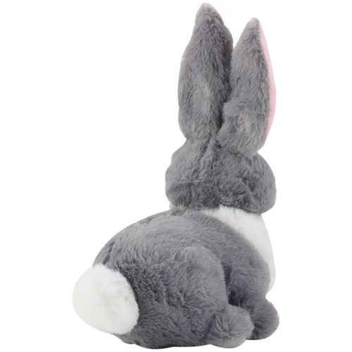 Pelúcia de Páscoa - Coelho Orelhudo - Cinza - 19 cm - BBR Toys