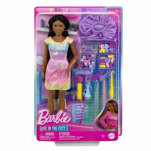 Boneca Barbie com Acessórios - Conjunto de Penteado - Brooklyn - Mattel