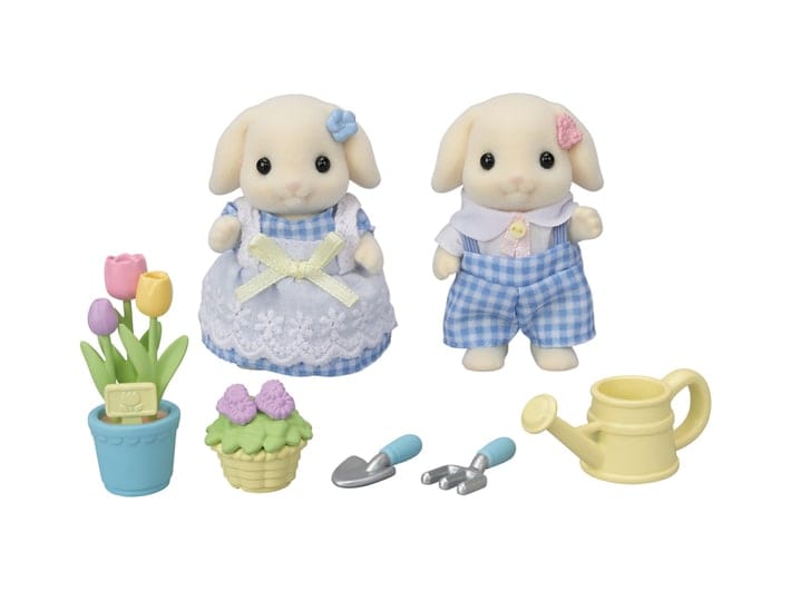 EPO5736---Sylvanian-Families---Irma-e-Irmao-Coelhos-Floral---Conjunto-de-Jardinagem---Epoch-2