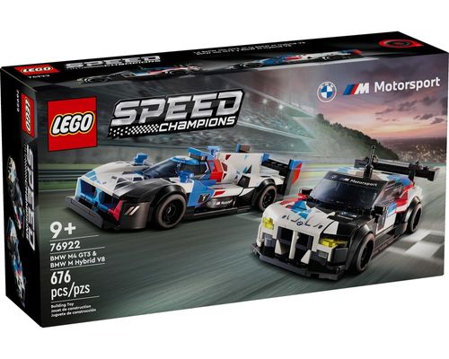 LEGO Speed Champions - Carros de corrida BMW M4 GT3 e BMW M híbrido V8 - 676 Peças - 76922