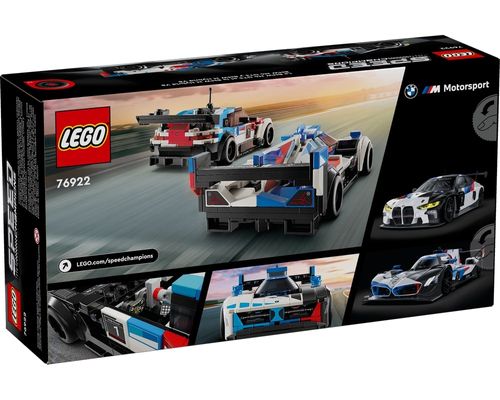 LEGO Speed Champions - Carros de corrida BMW M4 GT3 e BMW M híbrido V8 - 676 Peças - 76922