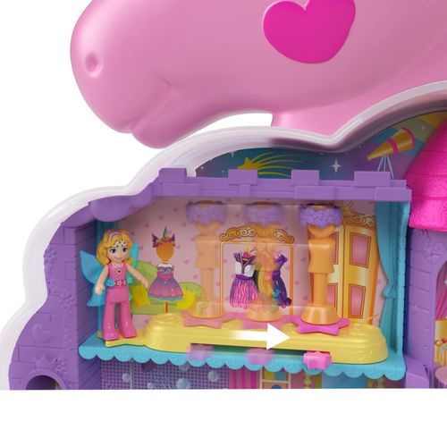 Playset Polly Pocket - Salão do Unicórnio Arco-Íris - Mattel