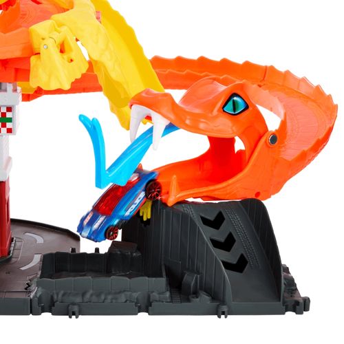 Pista Hot Wheels com Carrinho - Ataque da Cobra à Pizzaria - Mattel