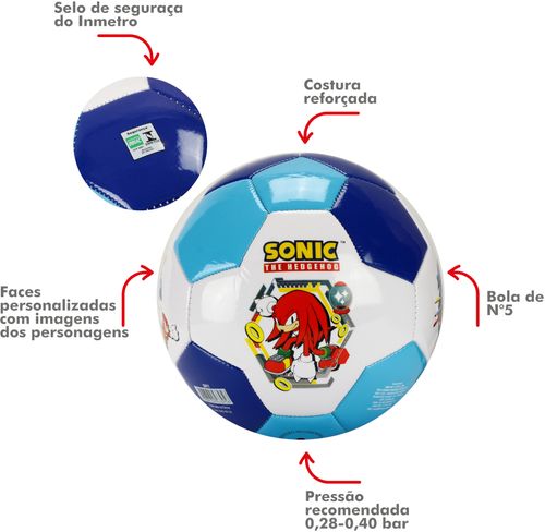 Bola de Futebol - Sonic - Branco - BBR Toys