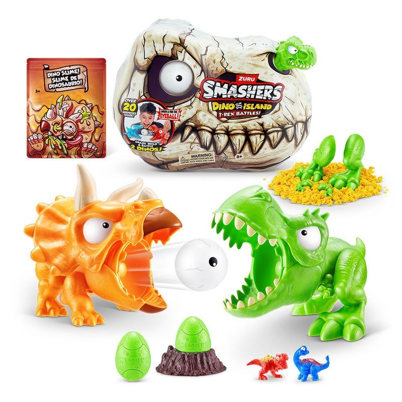 FUCF0149-5-VERDE---Ovo-Smashers---Dino-Island---Batalha-T-Rex---Series-1---Verde---Fun-1