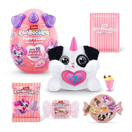 Ovo com Pelúcia Surpresa - Puppycorn - Rainbocorns - Roxo - Fun