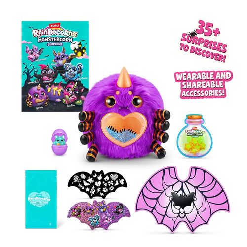 Ovo com Pelúcia Surpresa - Monstercorn - Rainbocorns - Aranha - Fun