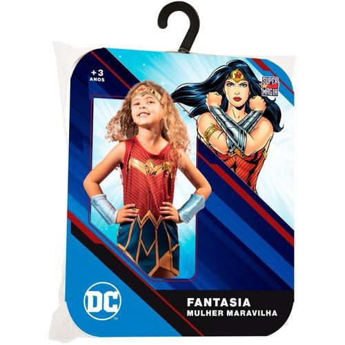 Fantasia Infantil - Mulher Maravilha - Tamanho M - Novabrink