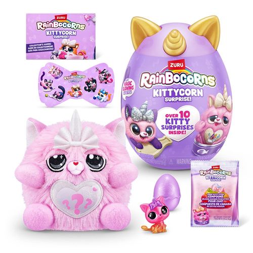 Ovo com Pelúcia Surpresa - Kittycorn - Rainbocorns - Dourado - Fun