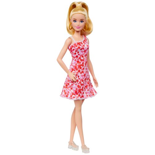 Boneca Barbie Fashionista - Vestido de Flor Vermelha - Loira - 205 - Mattel