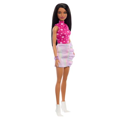 Boneca Barbie Fashionista - Blusa de Estrelas - 215 - Mattel